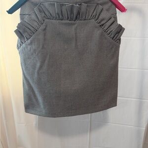 H&M Black and White Houndstooth Pencil Skirt